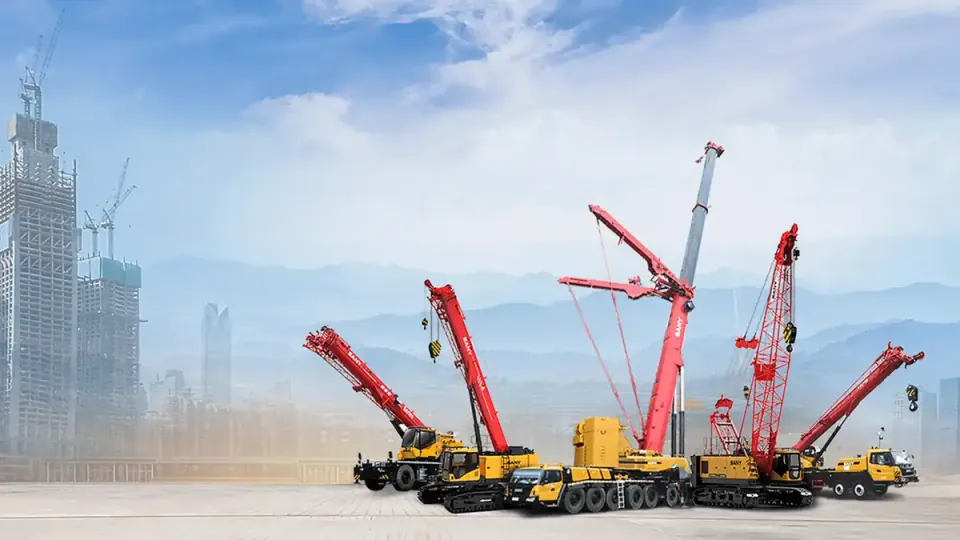 Crane heavy machinery